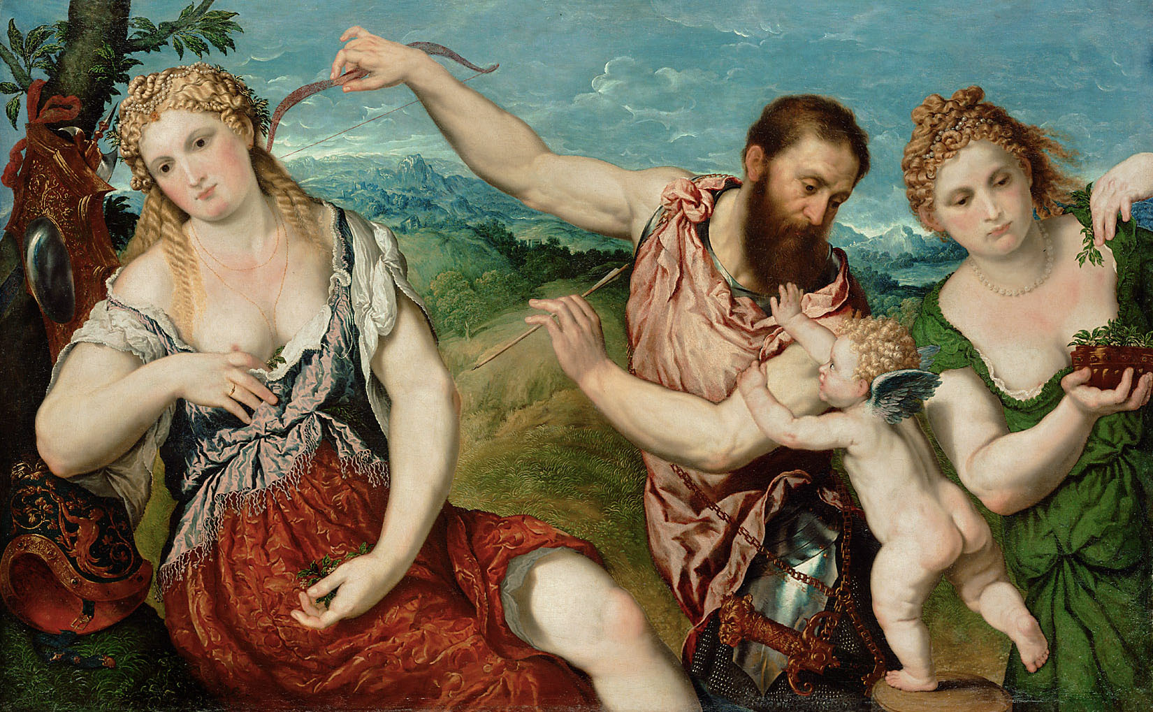 Allegory Mars, Venus, Flora and Cupid